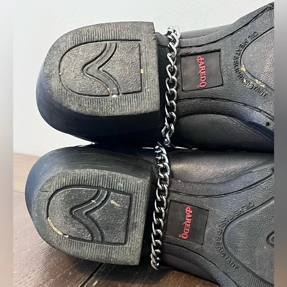 Laredo Black Leather Harness Chain Boots Mens size 11 D - Picture 12 of 12